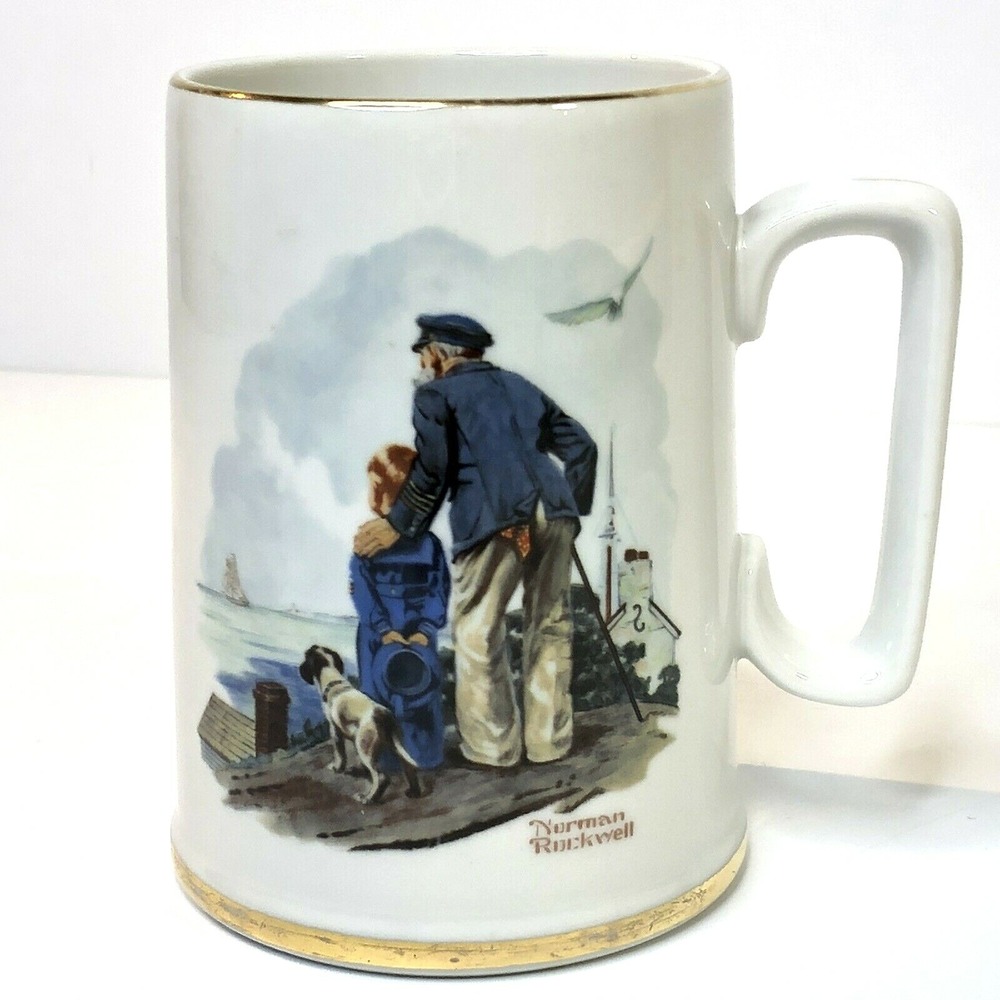 Norman Rockwell Museum Looking Out to Sea 16oz Mug Seafarers‎ Collection Tankard